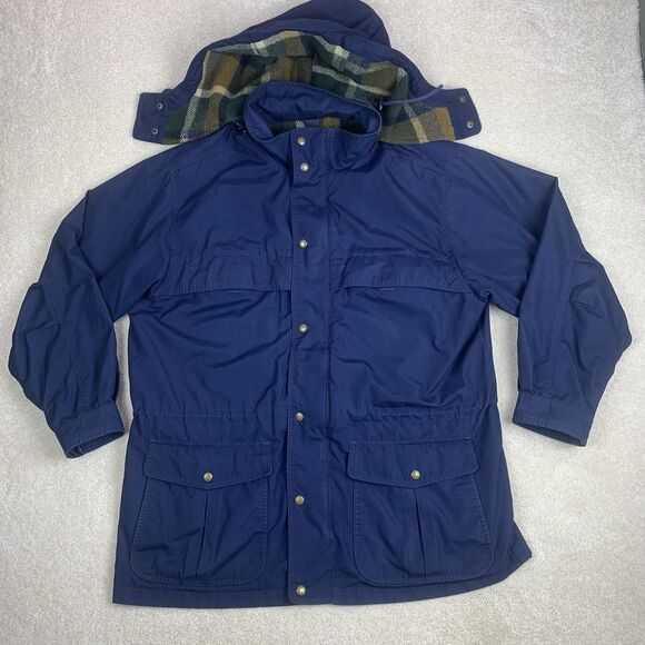 Eddie Bauer Flannel Wool Lined Mountain Parka Field Jacket Men's Sz Large - Picture 1 of 16